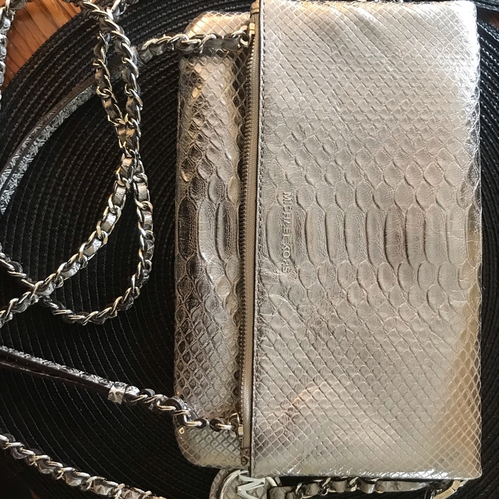 Michael Kors Silver Clutch